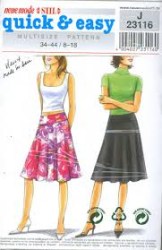 23116 EASY NEUE MODE CIRCLE SKIRT PATTERN 8-18 UNCUT